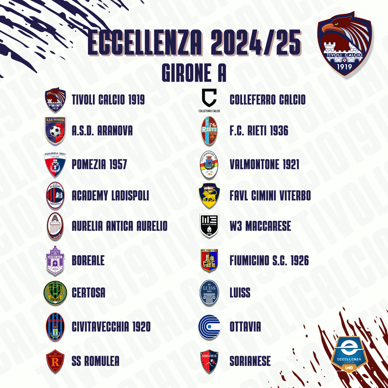 ECCELLENZA 2024/25 – GIRONE A